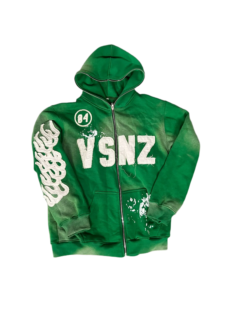 Womens VSNZ Zipper Hoodie - Green