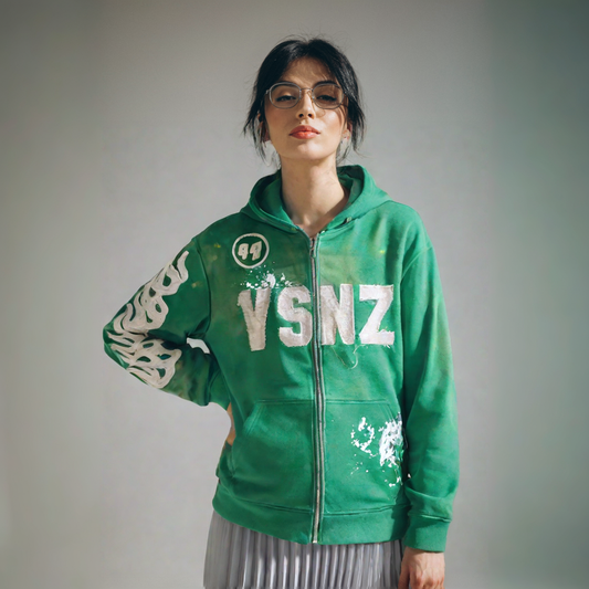 Womens VSNZ Zipper Hoodie - Green