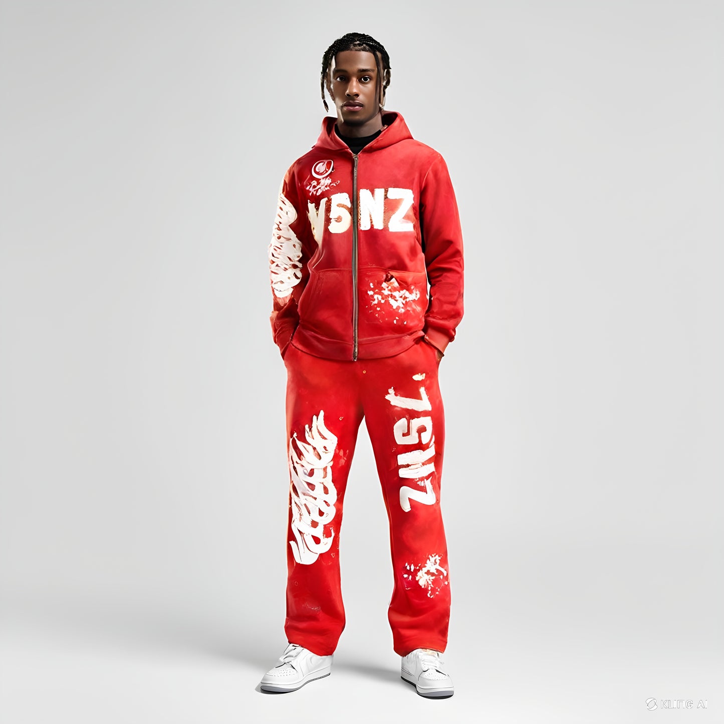 Mens VSNZ Sweatpants - Red