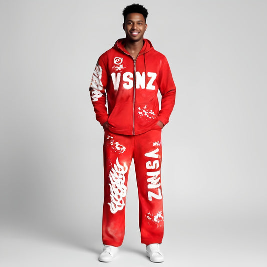 Mens VSNZ Sweatpants - Red